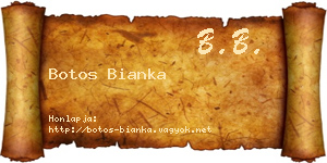 Botos Bianka névjegykártya