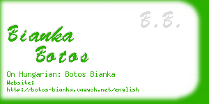 bianka botos business card